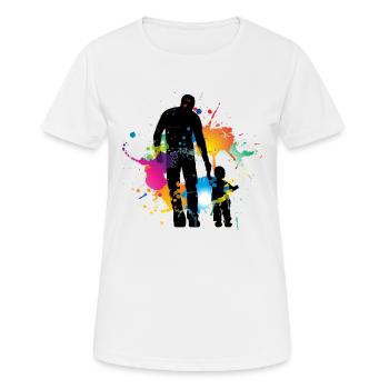 Father and daughter - Women's Breathable T-Shirt - white - Front - AI Model Female 172 dark (172cm)