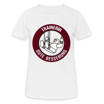 Gute Besserung Trainerin Alles Gute Gesundheit - Frauen T-Shirt atmungsaktiv - Weiß - Vorne - AI Model Female 172 dark (172cm)