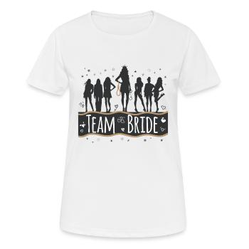 T-Shirt EVJF Junggesellinnenabschied Braut - Frauen T-Shirt atmungsaktiv - Weiß - Vorne - AI Model Female 172 dark (172cm)