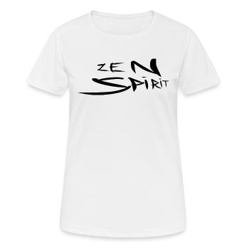 zen spirit lettre - T-shirt respirant Femme - blanc - Devant - AI Model Female 172 dark (172cm)