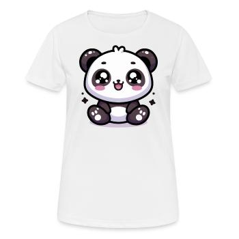 Kawaii Niedlicher Panda - Frauen T-Shirt atmungsaktiv - Weiß - Vorne - AI Model Female 172 dark (172cm)