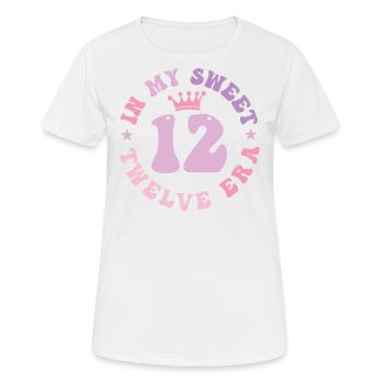In My Sweet Twelve Era 12th Birthday Groovy 12th - Women's Breathable T-Shirt - white - Front - AI Model Female 172 dark (172cm)