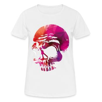 Crânes aller fort - T-shirt respirant Femme - blanc - Devant - AI Model Female 172 dark (172cm)