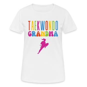 Femmes Arts Martiaux Sport Drôle Taekwondo Grand-mère - T-shirt respirant Femme - blanc - Devant - AI Model Female 172 dark (172cm)