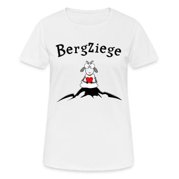 Bergziege - Frauen T-Shirt atmungsaktiv - Weiß - Vorne - AI Model Female 172 dark (172cm)