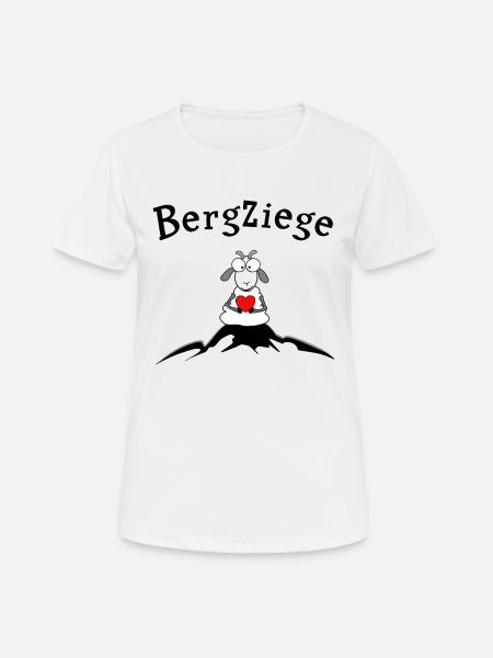 Bergziege - Frauen T-Shirt atmungsaktiv - Weiß