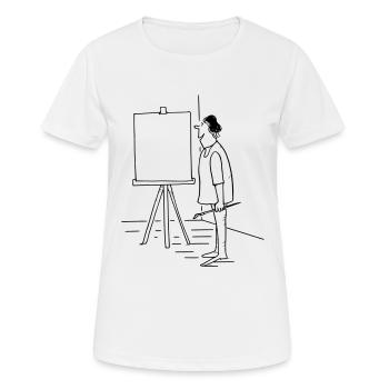Malen Zeichnen Bild Idee Geschenk Hobby Kunst - T-shirt respirant Femme - blanc - Devant - AI Model Female 172 dark (172cm)