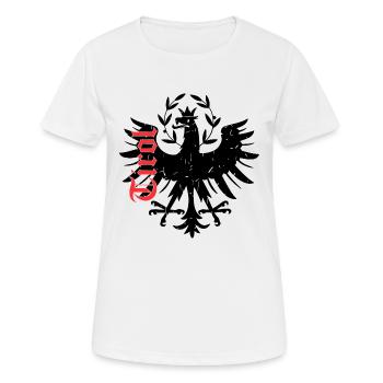 Tirol - Frauen T-Shirt atmungsaktiv - Weiß - Vorne - AI Model Female 172 dark (172cm)