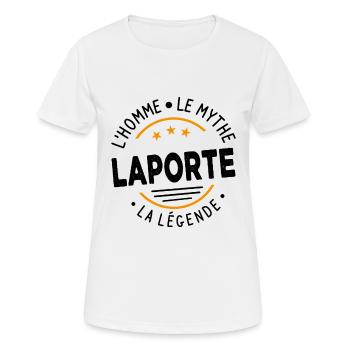 Laporte The Man The Myth The Legend - Women's Breathable T-Shirt - white - Front - AI Model Female 172 dark (172cm)