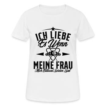 J’adore quand ma femme joue au billard - T-shirt respirant Femme - blanc - Devant - AI Model Female 172 dark (172cm)