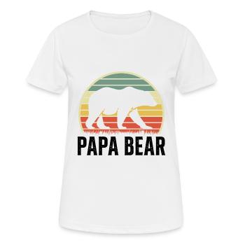 Papa Ours Papa Fier Papa Fier Papa - T-shirt respirant Femme - blanc - Devant - AI Model Female 172 dark (172cm)