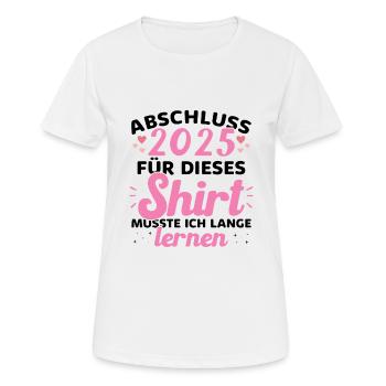 Abschluss 2025 Abschluss der Realschule - Frauen T-Shirt atmungsaktiv - Weiß - Vorne - AI Model Female 172 dark (172cm)
