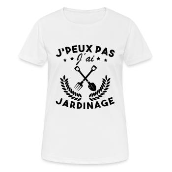 Ich kann nicht, ich habe Gartenarbeit - Frauen T-Shirt atmungsaktiv - Weiß - Vorne - AI Model Female 172 dark (172cm)