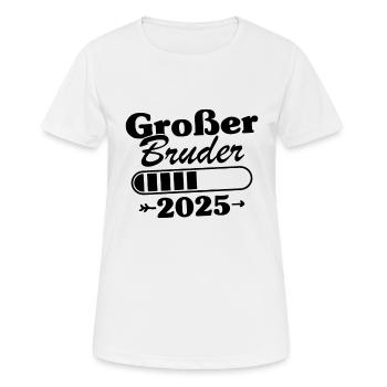 Großer Bruder Loading 2025 - Frauen T-Shirt atmungsaktiv - Weiß - Vorne - AI Model Female 172 dark (172cm)