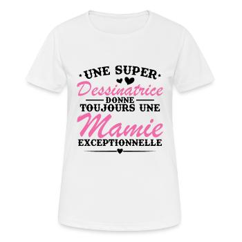 Cartoonist always gives exceptional granny - Women's Breathable T-Shirt - white - Front - AI Model Female 172 dark (172cm)