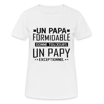A great dad gives an exceptional grandpa - Women's Breathable T-Shirt - white - Front - AI Model Female 172 dark (172cm)