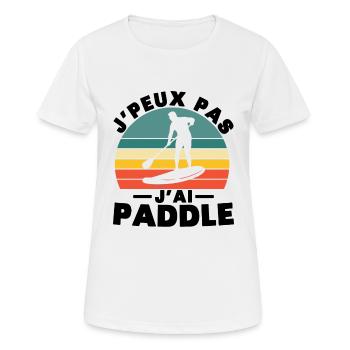 Ich kann nicht paddeln, ich - Frauen T-Shirt atmungsaktiv - Weiß - Vorne - AI Model Female 172 dark (172cm)