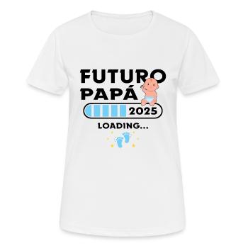 Futur Pape 2025 Première fois Père 2025 - T-shirt respirant Femme - blanc - Devant - AI Model Female 172 dark (172cm)
