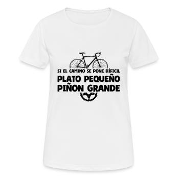 Cycliste Hommes Vélo Cadeaux Cyclisme - T-shirt respirant Femme - blanc - Devant - AI Model Female 172 dark (172cm)