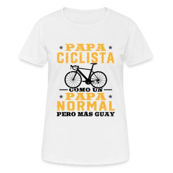 Fahrrad Fahrrad Papa Radfahrer Coolster Spaß - Frauen T-Shirt atmungsaktiv - Weiß - Vorne - AI Model Female 172 dark (172cm)