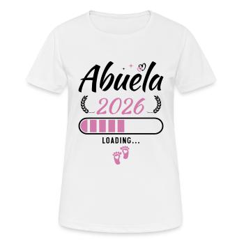 Grand-mère 2026 Chargement Future Mamie - T-shirt respirant Femme - blanc - Devant - AI Model Female 172 dark (172cm)