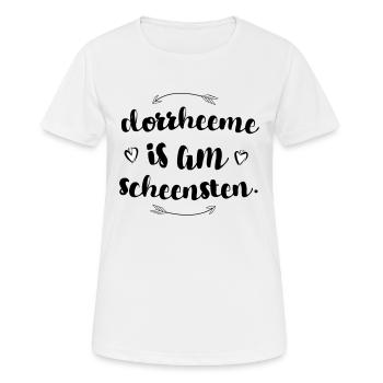affectueusement Saxons Saxons disant dorrheeme - T-shirt respirant Femme - blanc - Devant - AI Model Female 172 dark (172cm)