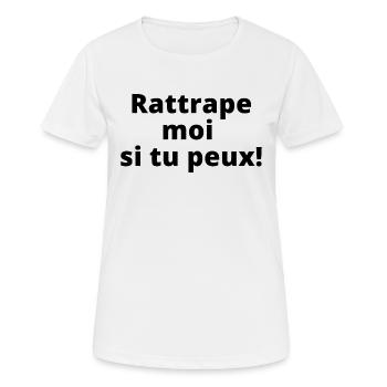 Course à pied. - T-shirt respirant Femme - blanc - Devant - AI Model Female 172 dark (172cm)