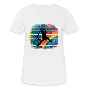 trottinette freestyle - T-shirt respirant Femme - blanc - Devant - AI Model Female 172 dark (172cm)