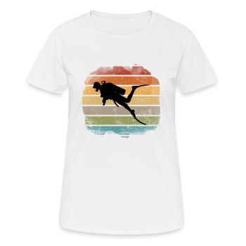 diver - Women's Breathable T-Shirt - white - Front - AI Model Female 172 dark (172cm)