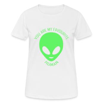 Ausländer. Liebe Aliens. Du bist mein Lieblingsmensch. - Frauen T-Shirt atmungsaktiv - Weiß - Vorne - AI Model Female 172 dark (172cm)