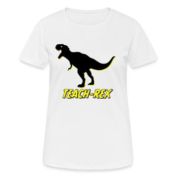 Teach-Rex - Women's Breathable T-Shirt - white - Front - AI Model Female 172 dark (172cm)