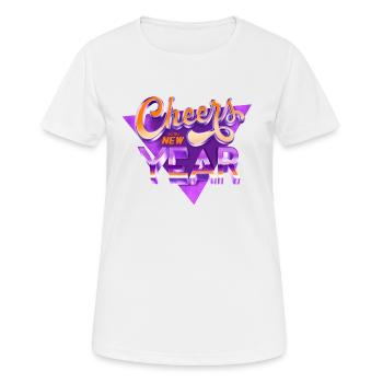 Happy New Year - Frauen T-Shirt atmungsaktiv - Weiß - Vorne - AI Model Female 172 dark (172cm)