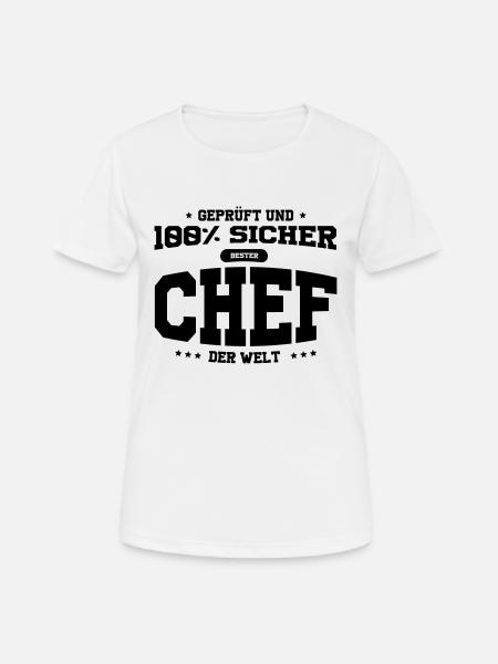 Bester Chef der Welt - Frauen T-Shirt atmungsaktiv - Weiß