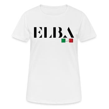 ELBA ITALIA ITALIE VOYAGE VACANCES ÎLE (b) - T-shirt respirant Femme - blanc - Devant - AI Model Female 172 dark (172cm)