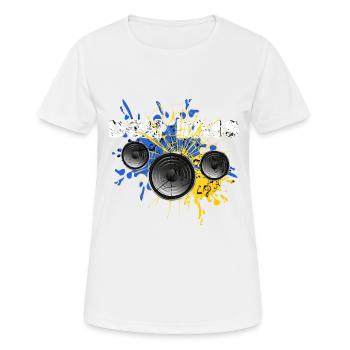 UKRAINE Donbass Sound of ukraine "DON BASS" - Women's Breathable T-Shirt - white - Front - AI Model Female 172 dark (172cm)