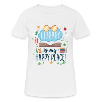 Library Fan Quote Read Library Librarian - Women's Breathable T-Shirt - white - Front - AI Model Female 172 dark (172cm)
