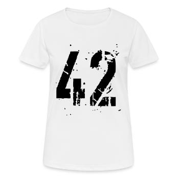 42 Nombre 42 - T-shirt respirant Femme - blanc - Devant - AI Model Female 172 dark (172cm)