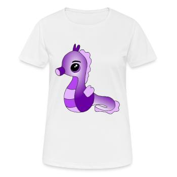 Knuffiges Seepferdchen - Frauen T-Shirt atmungsaktiv - Weiß - Vorne - AI Model Female 172 dark (172cm)