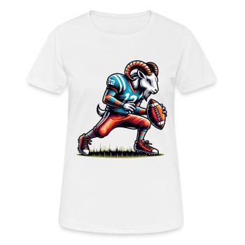 American Football Team Quarterback Design - Frauen T-Shirt atmungsaktiv - Weiß - Vorne - AI Model Female 172 dark (172cm)
