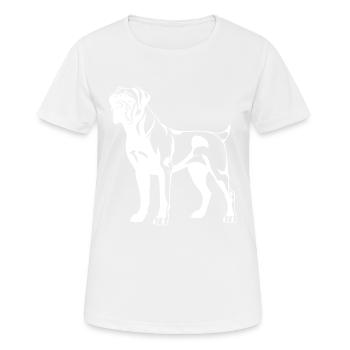 Bullmastiff Dog Silhouette - Women's Breathable T-Shirt - white - Front - AI Model Female 172 dark (172cm)