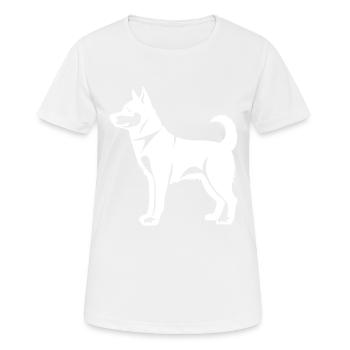 Husky Dog Silhouette - Women's Breathable T-Shirt - white - Front - AI Model Female 172 dark (172cm)