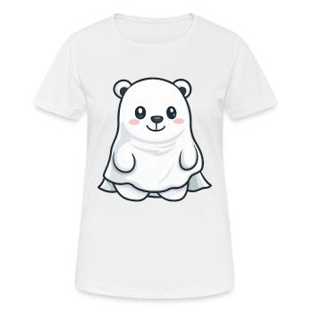 Eisbär Halloween Lustig Geist - Frauen T-Shirt atmungsaktiv - Weiß - Vorne - AI Model Female 172 dark (172cm)