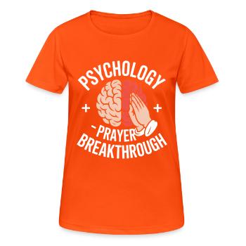 Percée de la prière en psychologie chrétienne - T-shirt respirant Femme - orange néon - Devant - AI Model Female 172 dark (172cm)