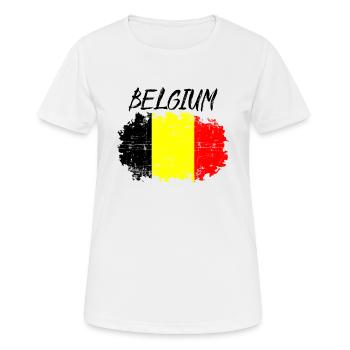 Belgium - Women's Breathable T-Shirt - white - Front - AI Model Female 172 dark (172cm)