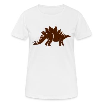 Stegosaurus - Women's Breathable T-Shirt - white - Front - AI Model Female 172 dark (172cm)