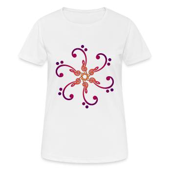 Music, mandala, clef, bass clef, bass - Women's Breathable T-Shirt - white - Front - AI Model Female 172 dark (172cm)