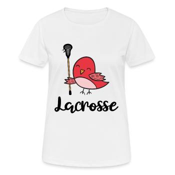 lacrosse lacrosseschläger lacrosse-lax - Frauen T-Shirt atmungsaktiv - Weiß - Vorne - AI Model Female 172 dark (172cm)