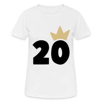 20 Krone Nummer 30 - Frauen T-Shirt atmungsaktiv - Weiß - Vorne - AI Model Female 172 dark (172cm)
