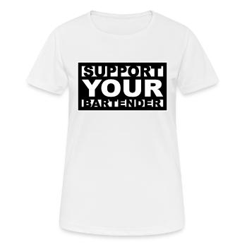 Bartender - Women's Breathable T-Shirt - white - Front - AI Model Female 172 dark (172cm)