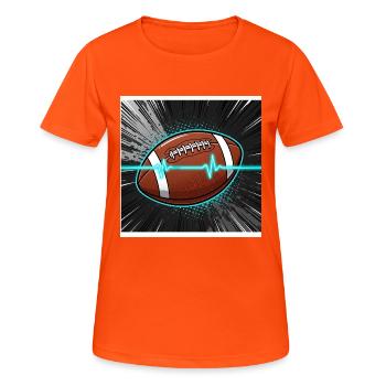 Touchdown! Die Faszination des American Football - Frauen T-Shirt atmungsaktiv - Neonorange - Vorne - AI Model Female 172 dark (172cm)
